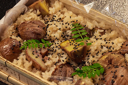 大将の渋皮栗おこわ